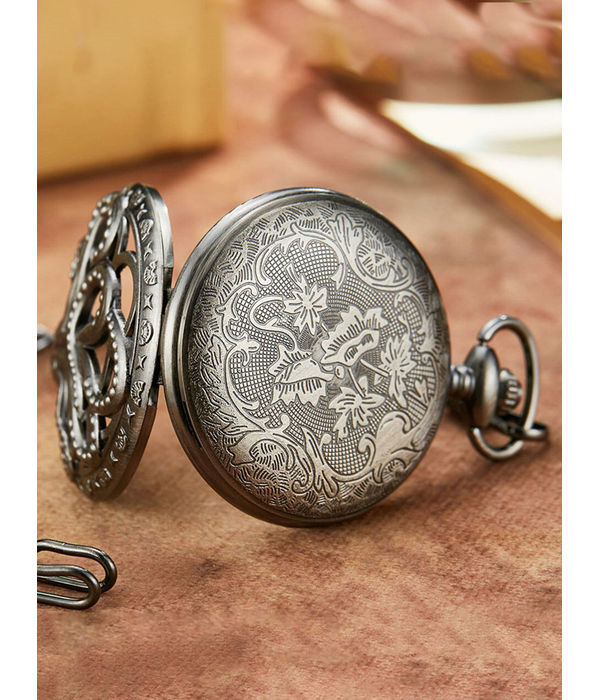 YouBella Pocket Watch Pendant with Chain for Husband Unique Memorable Gift Dual Purpose Stainless Steel Clock for Men (YBWATCH_0028)